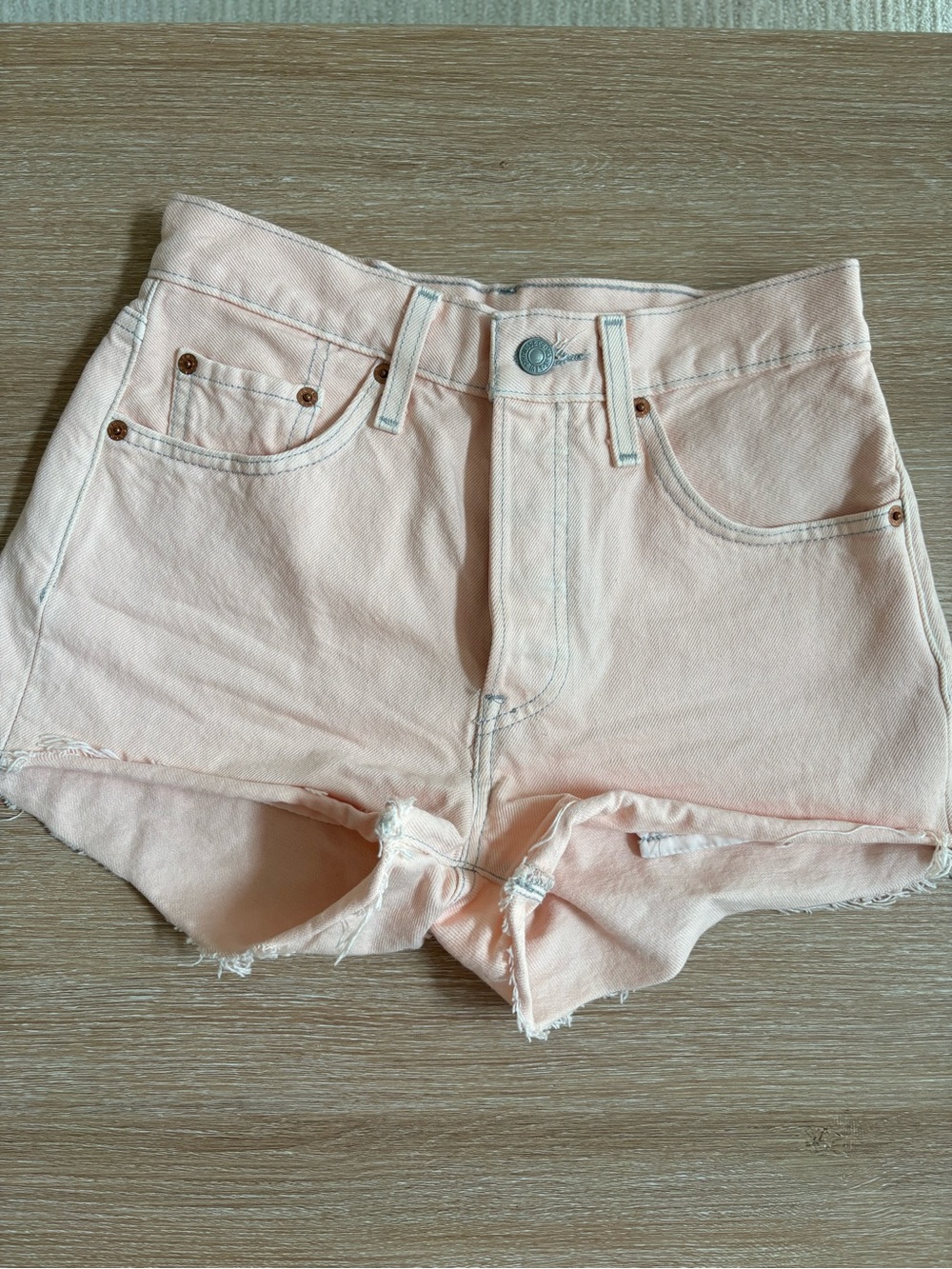 Levi's Light Peach Denim Shorts